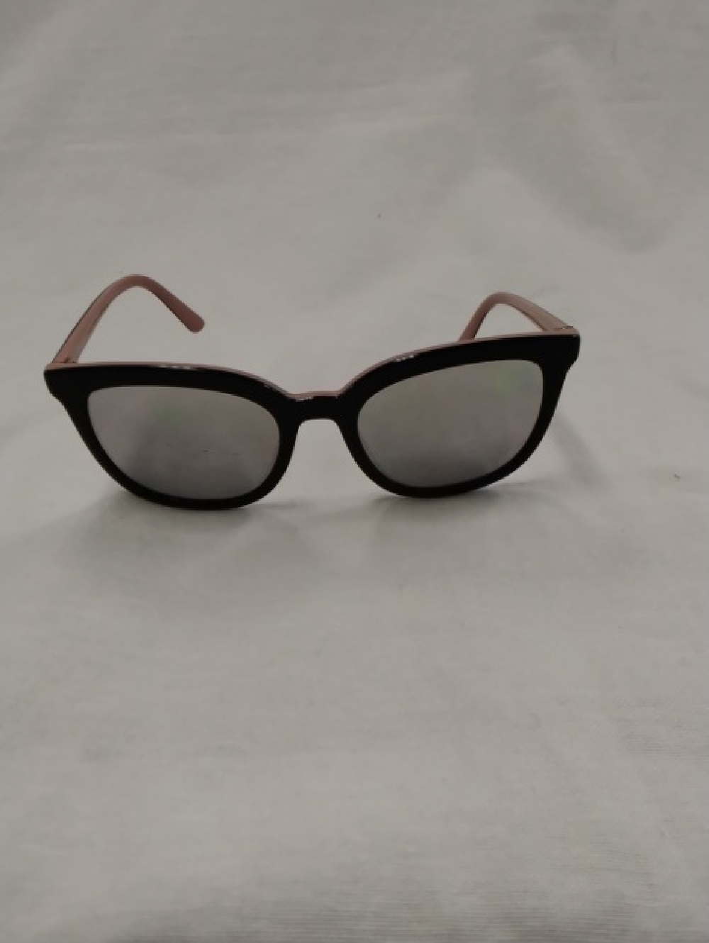 Prada Black Frame Sunglasses with Pink Temples